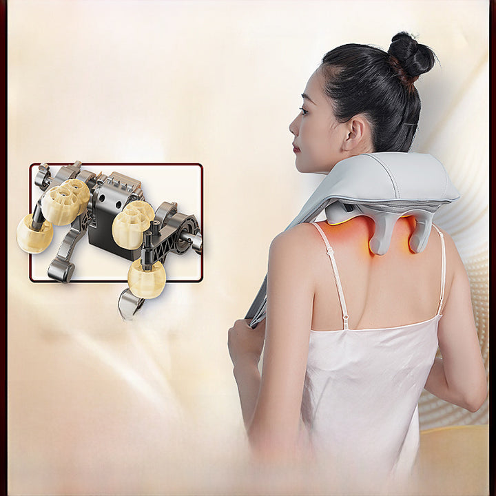 Cross-border Cervical Neck And Neck Imitation Hand Kneading Home Massage Shawl Trapezius Massage Device Shoulder Neck Protection Device