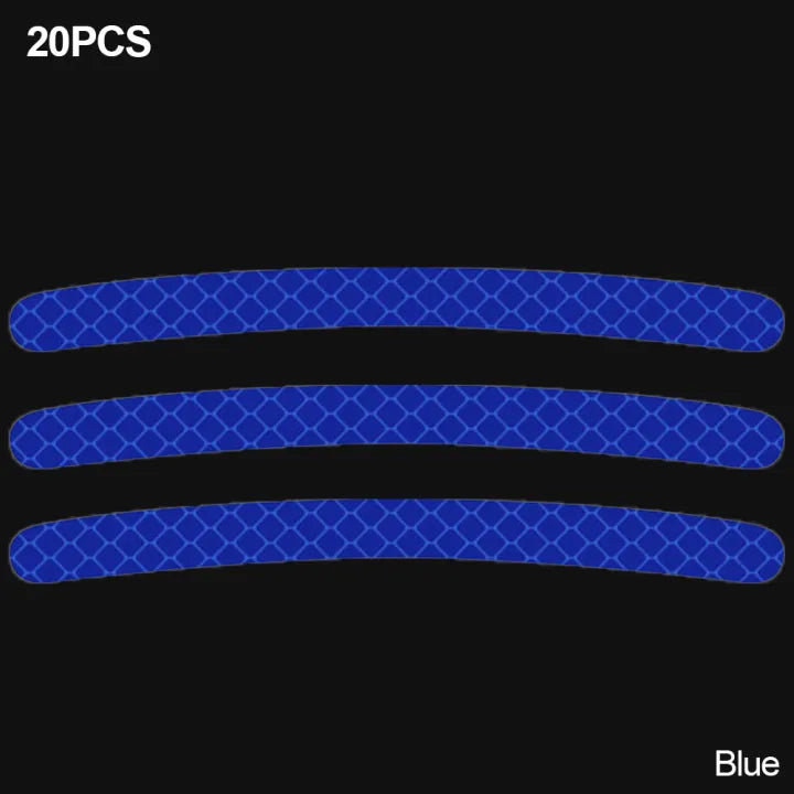 - Wheel center Reflective Sticker Stripe | FG 20Pcs Car Wheel Hub Sticker High Reflective Stripes Tape For Bike Motorcycle Personality Decorative Accessories