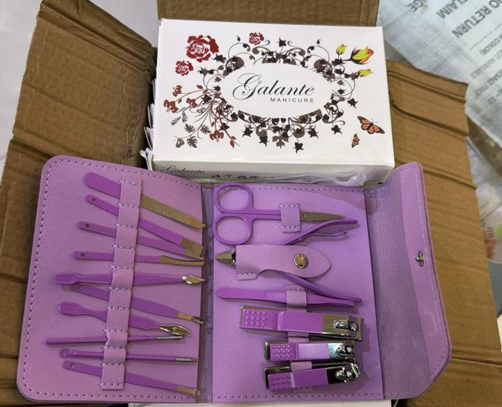 Manicure Pedicure Grooming Kit - Professional 16pcs Manicure Set - Stainless Steel Nail Clipper Set -  Stainless Steel set